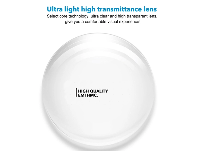 Especificação de Lentes de Óculos Ópticas 1.56 Revestimento HMC AR para Revestimento Antirreflexo