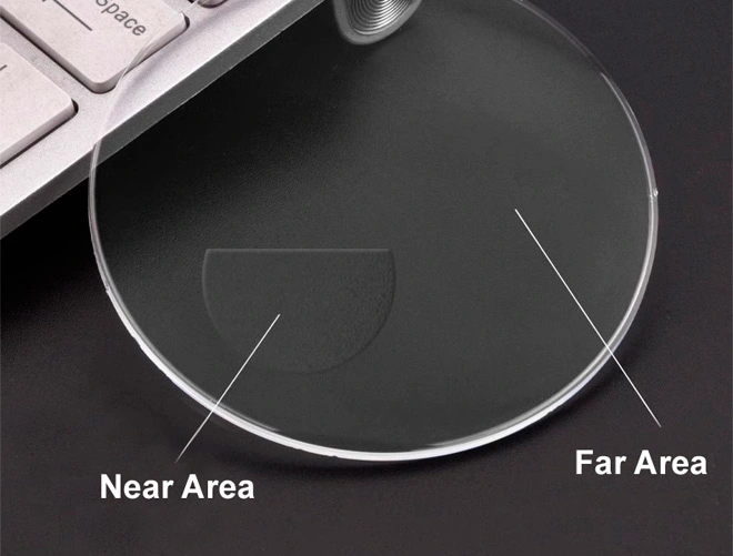 Especificação da Lente Fotocromática Óptica Photogrey 1.56 Bifocal Flat Top HMC EMI para Prescrição