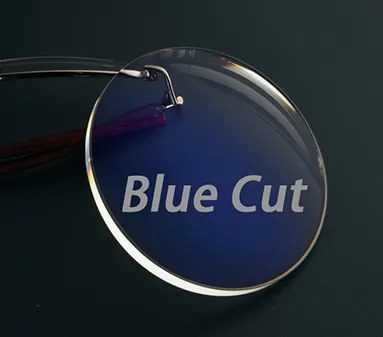 Lentes de óculos no atacado 1.56 NK 55 Anti Luz Azul UV420 HMC Lentes Ópticas
